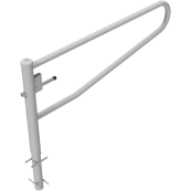 Swiveling gates | for casting in concrete, hot-dip galvanized | total width: 2000 mm | with Euro profile cylinder lock